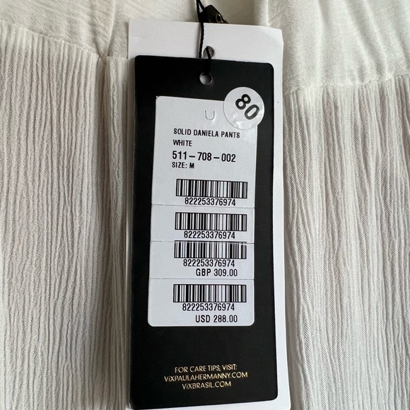 ViX White Daniela Pants Medium. - Picture 8 of 9